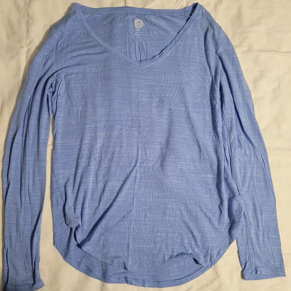 SO blue long sleeve shirt in a size large